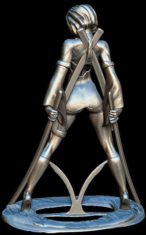 Sculpture girl  3D print model_8