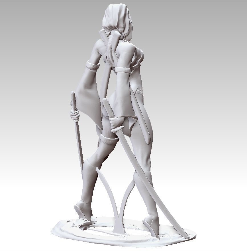 Sculpture girl  3D print model_10