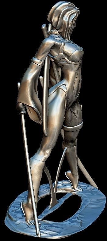 Sculpture girl  3D print model_6