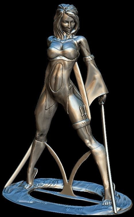 Sculpture girl  3D print model_5