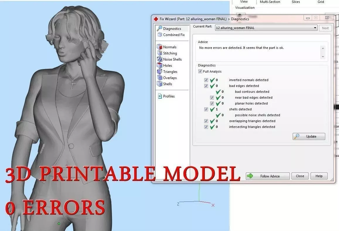 Sculpture girl 3D print model_0