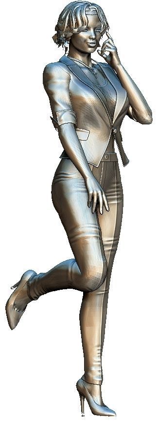 Sculpture girl 3D print model_4