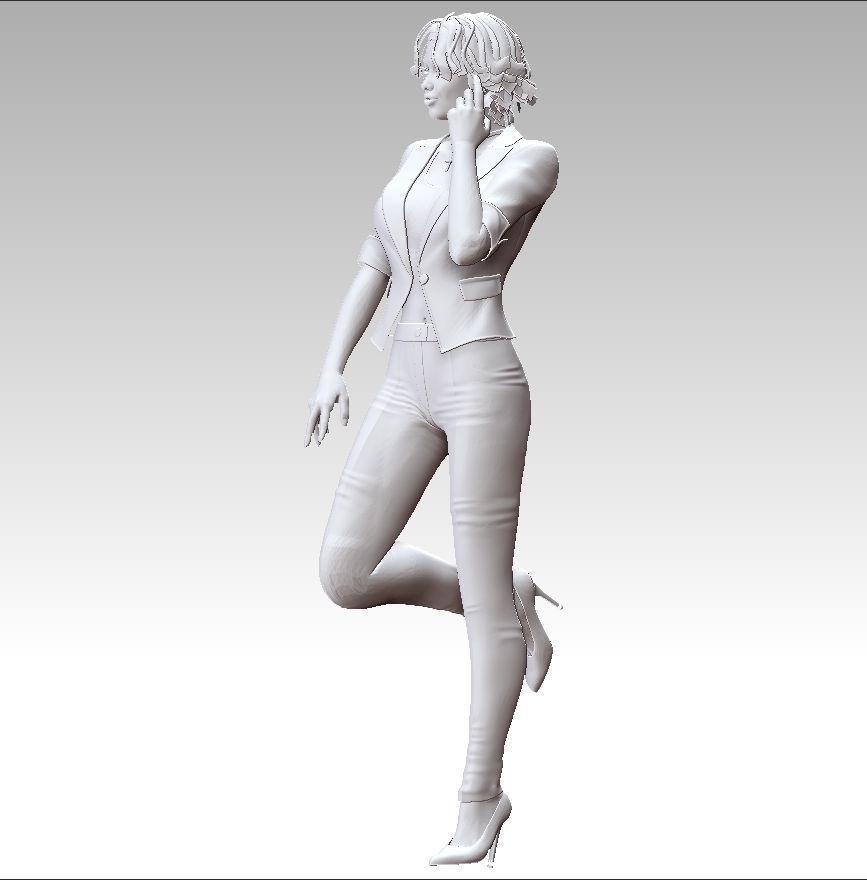 Sculpture girl 3D print model_7
