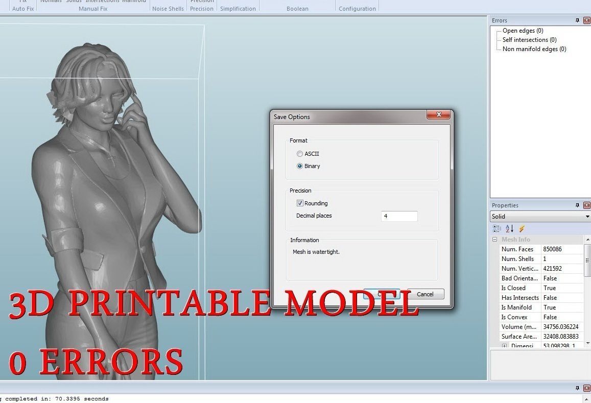 Sculpture girl 3D print model_2