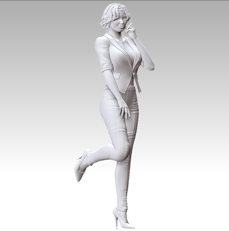 Sculpture girl 3D print model_6