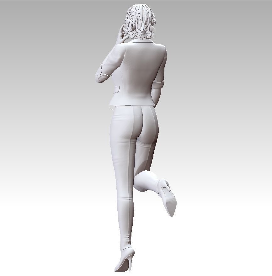 Sculpture girl 3D print model_8