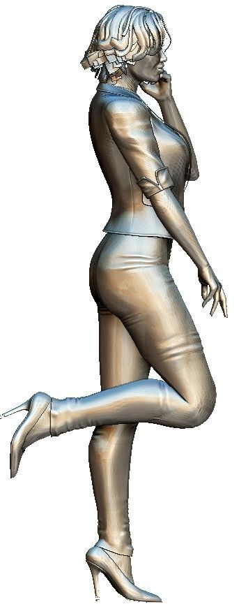Sculpture girl 3D print model_5