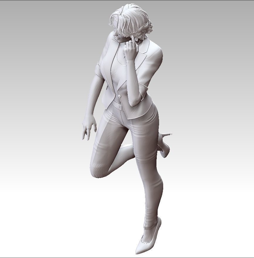Sculpture girl 3D print model_9