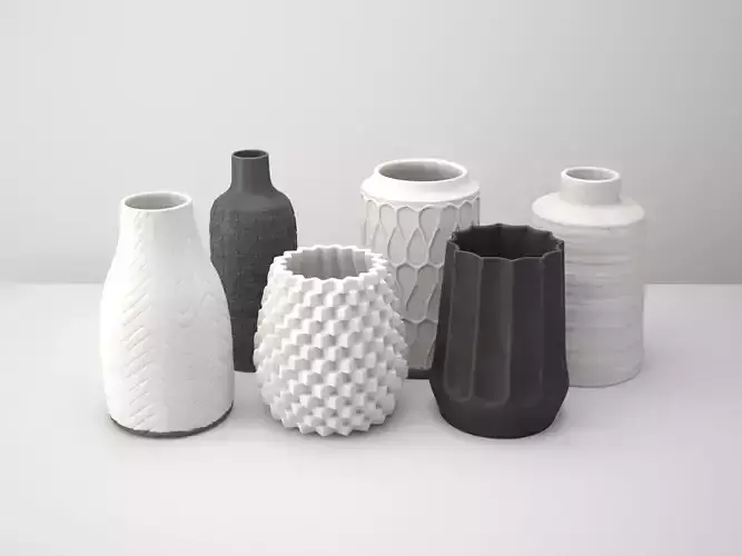 Deco Vase Set  3D model