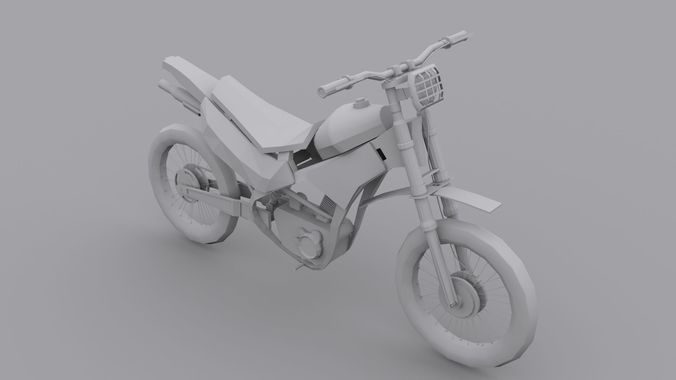 dirt bike  Low-poly 3D model