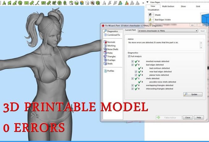 Sculpture girl 3D print model