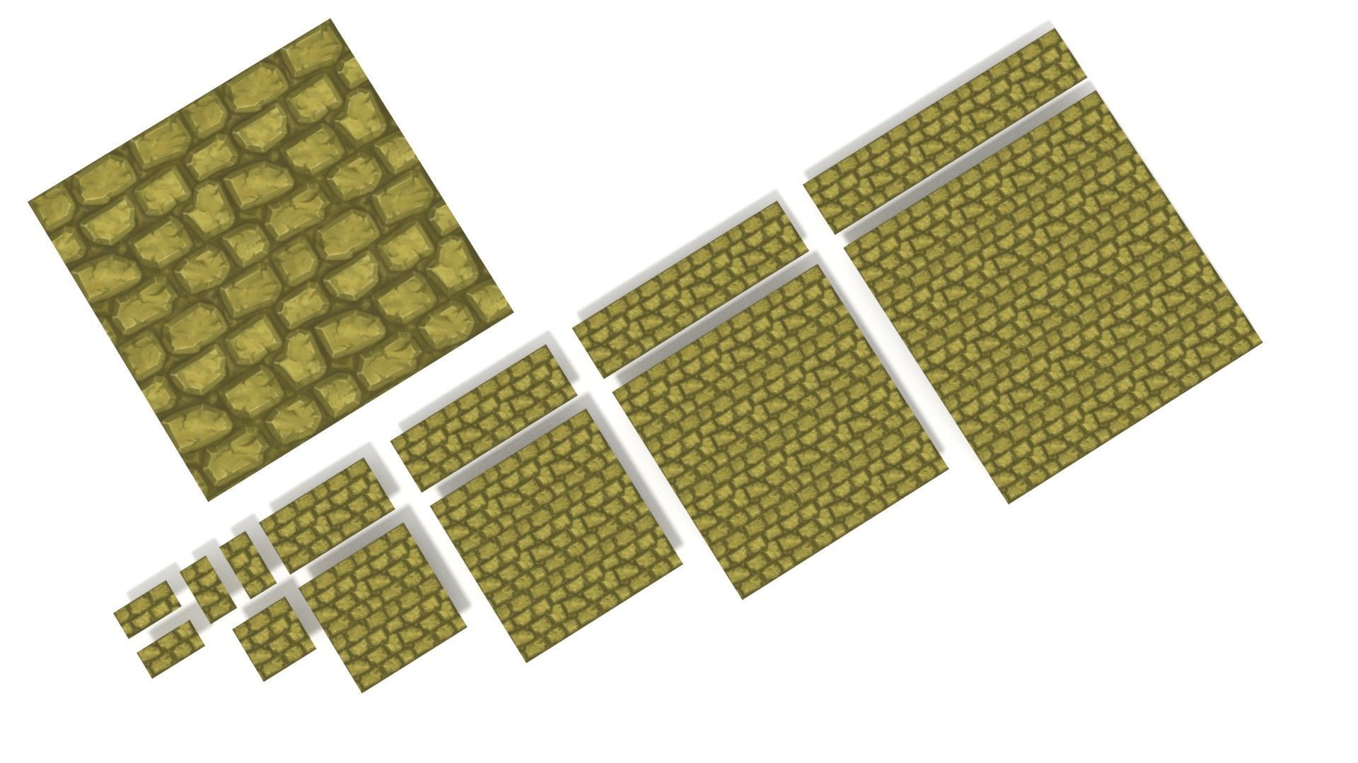 Cartoon Temple Building Kit Lite Free low-poly 3D model_16