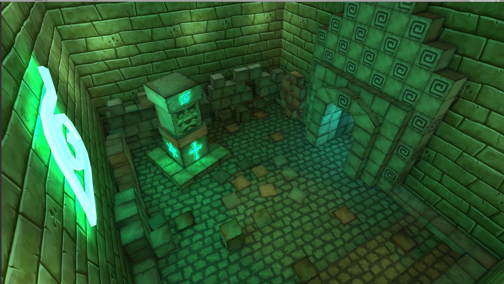 Cartoon Temple Building Kit Lite Free low-poly 3D model_5