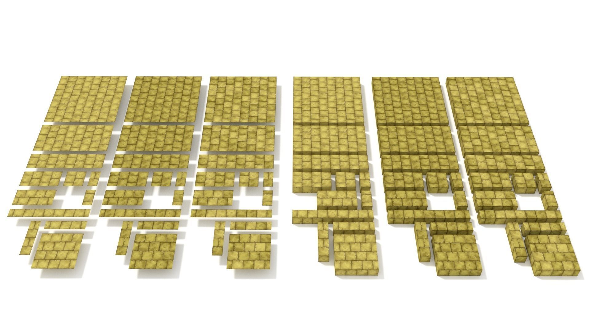 Cartoon Temple Building Kit Lite Free low-poly 3D model_15