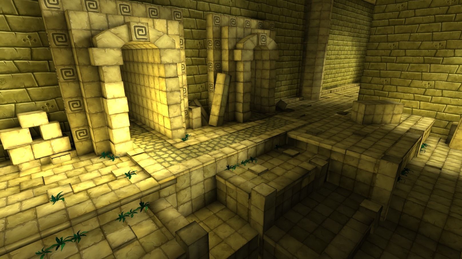 Cartoon Temple Building Kit Lite Free low-poly 3D model_3