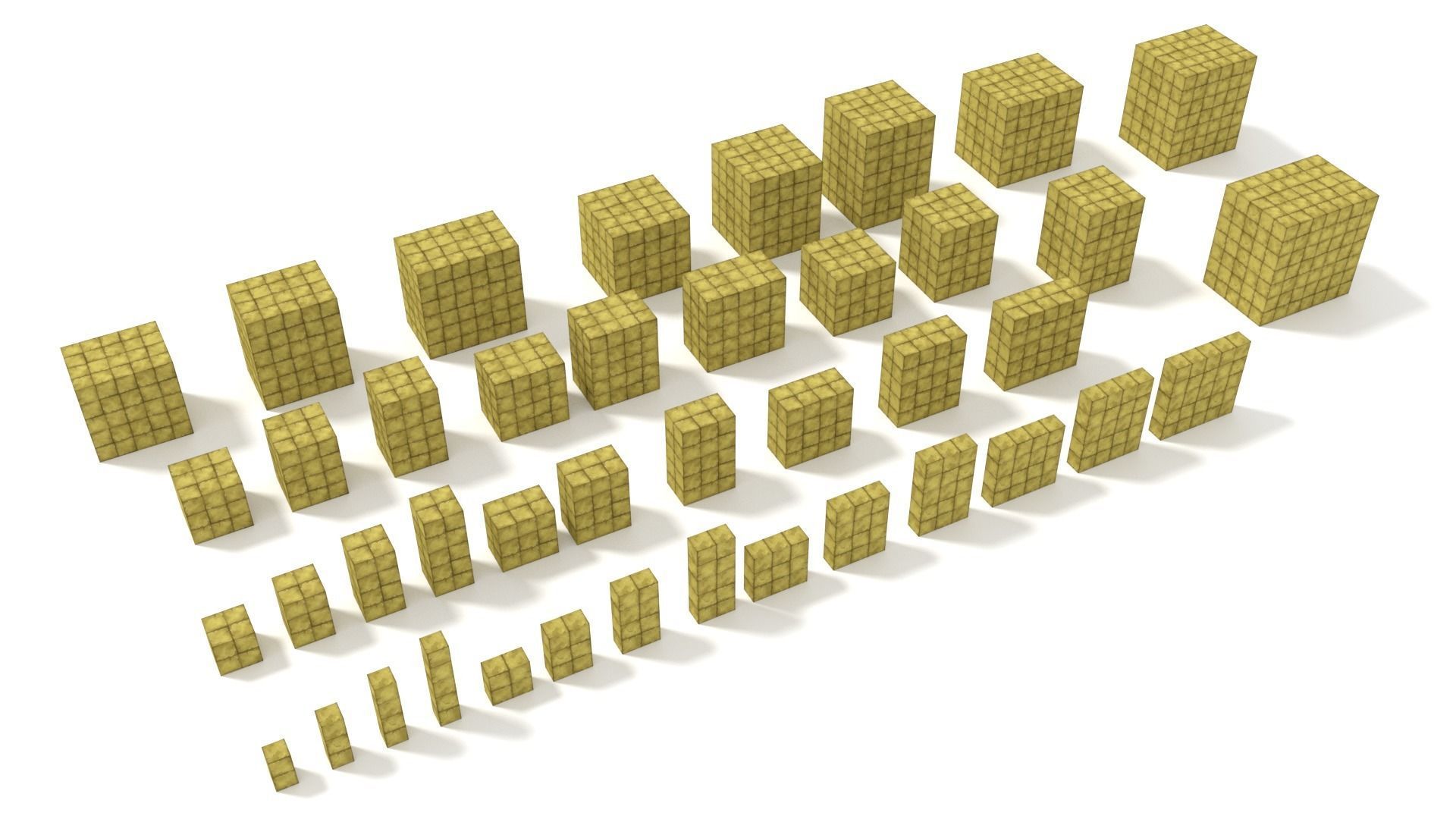 Cartoon Temple Building Kit Lite Free low-poly 3D model_14