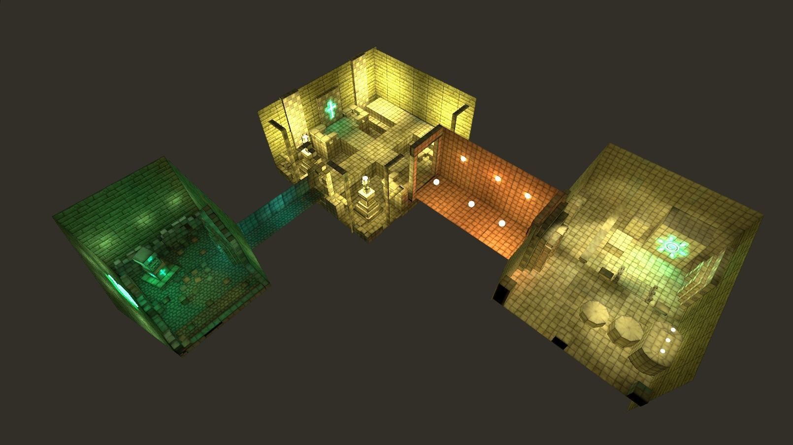 Cartoon Temple Building Kit Lite Free low-poly 3D model_4