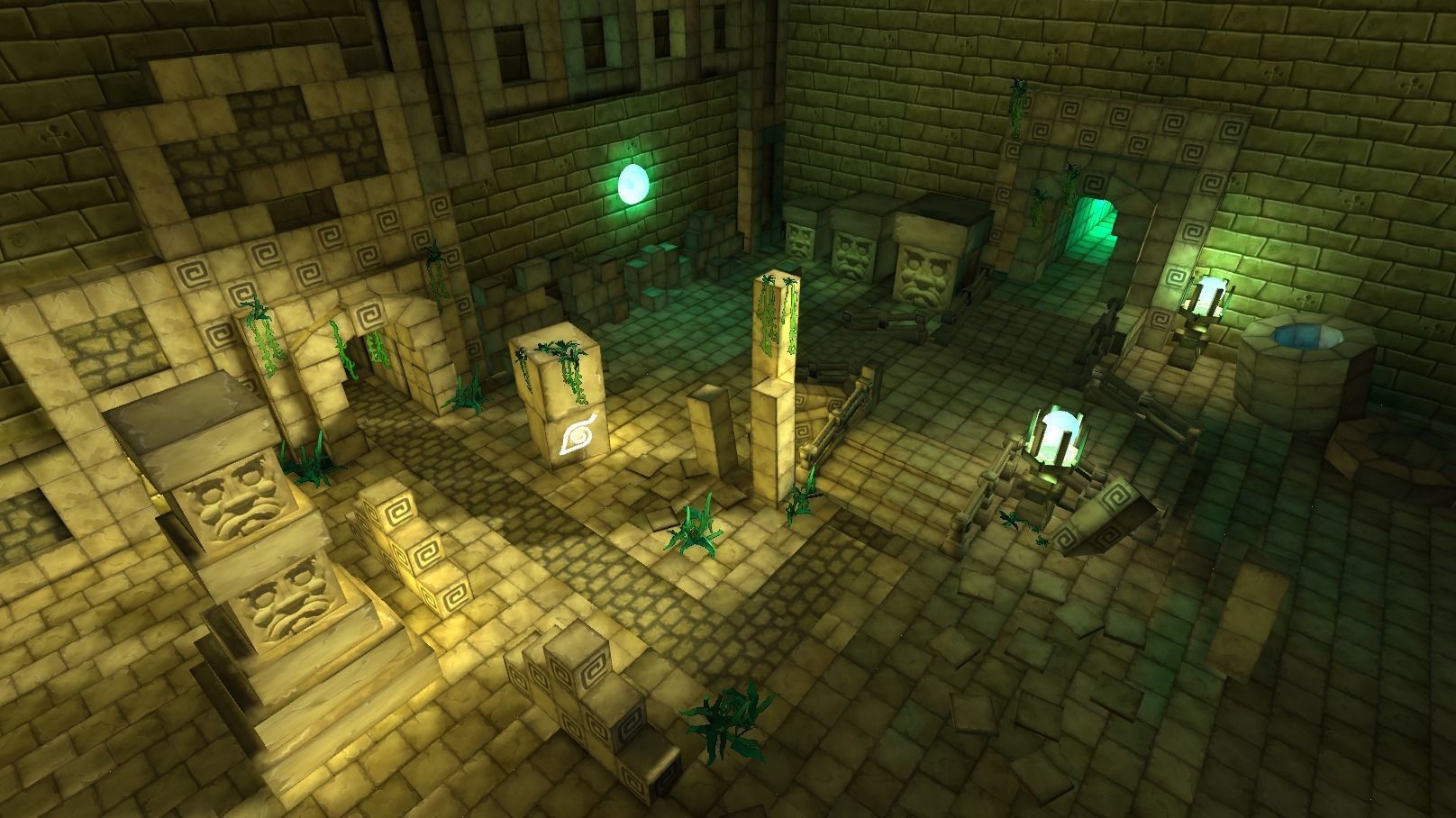 Cartoon Temple Building Kit Lite Free low-poly 3D model_1