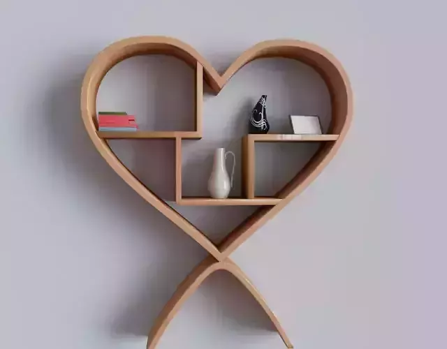Shelf in the form of heart