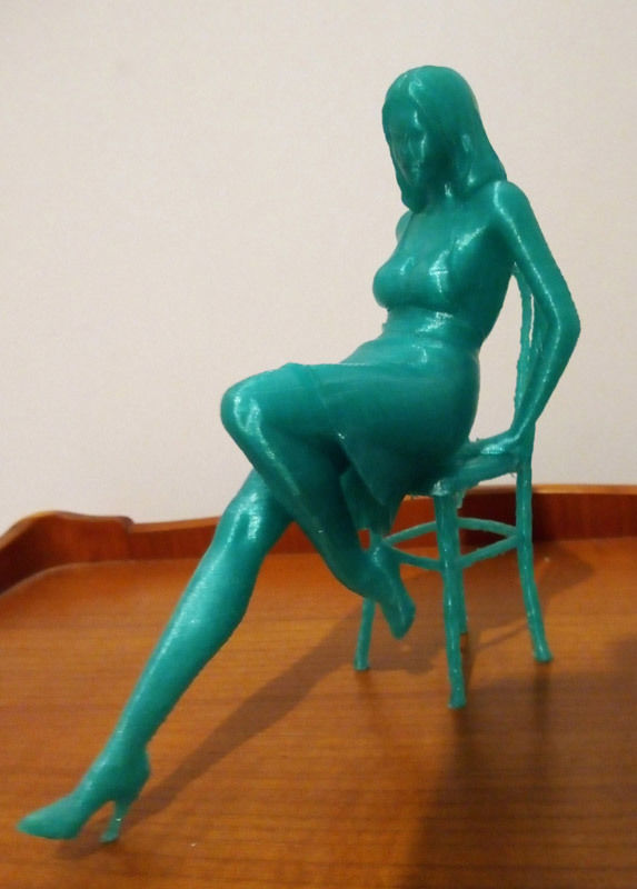 Woman sit on chair 3D print model_4