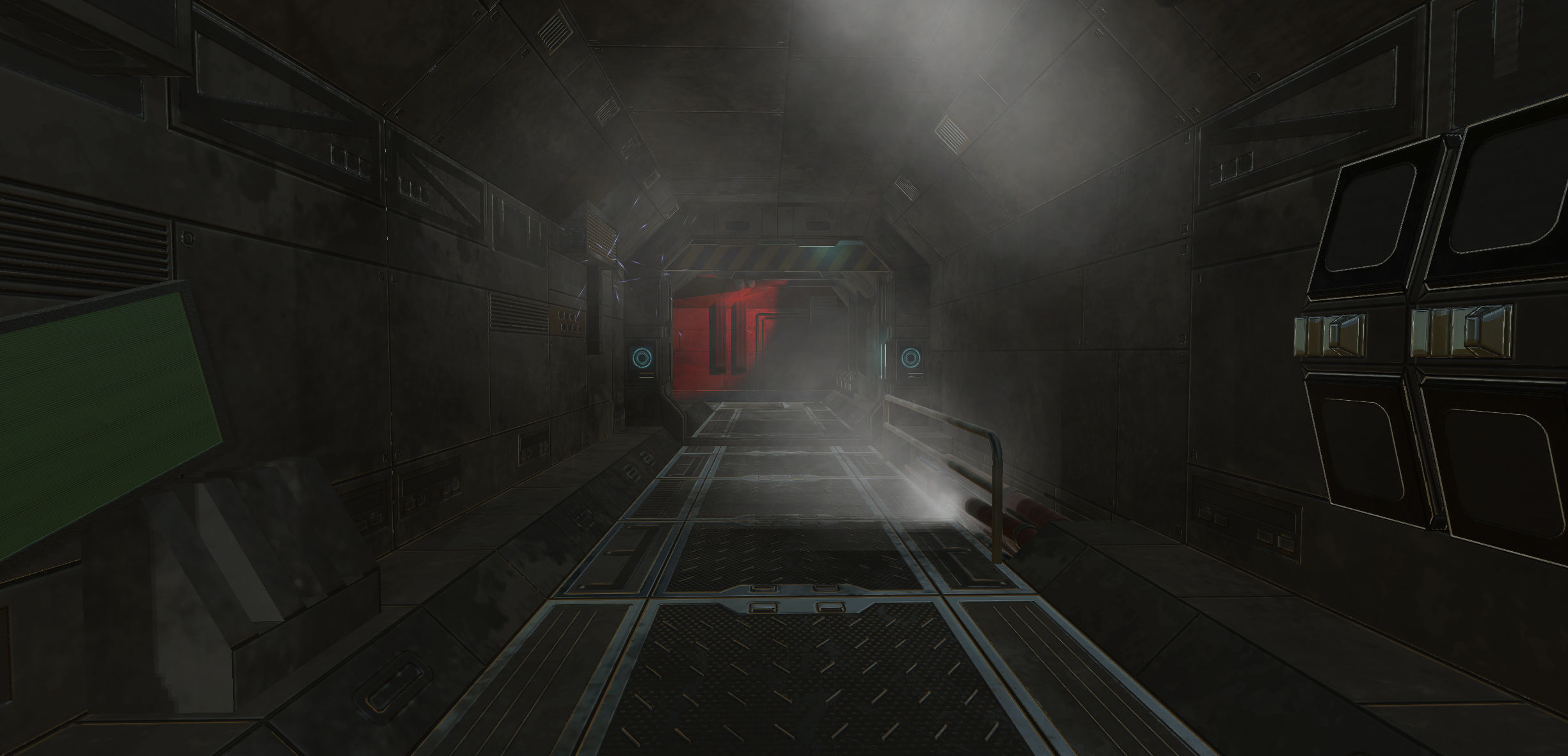 SciFi Corridor Set Low-poly 3D model_12