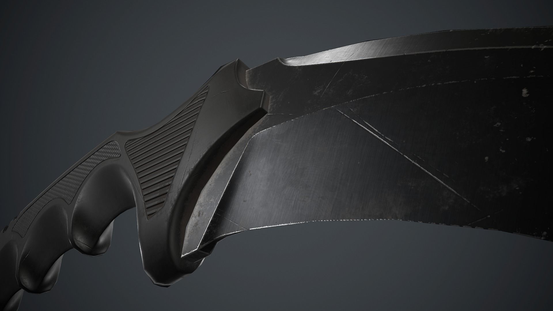 Military Karambit Knife PBR Game Ready Low-poly 3D model_6