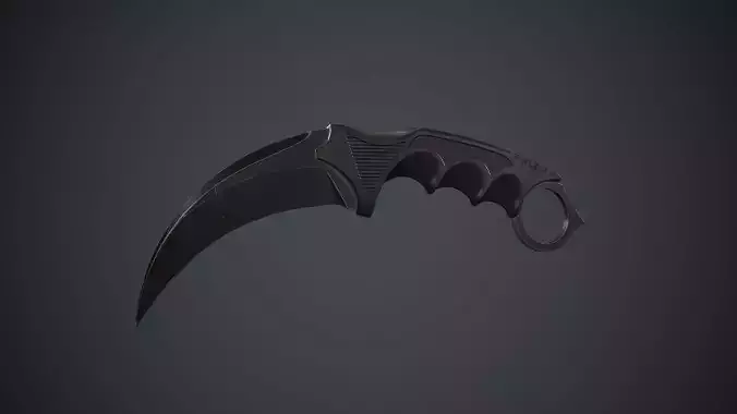 Military Karambit Knife PBR Game Ready Low-poly 3D model Military Karambit Knife PBR Game Ready Low-poly 3D model