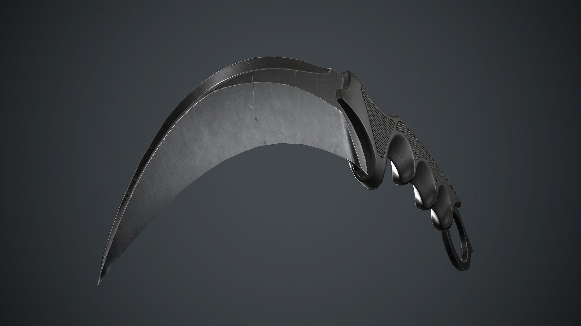 Military Karambit Knife PBR Game Ready Low-poly 3D model_11