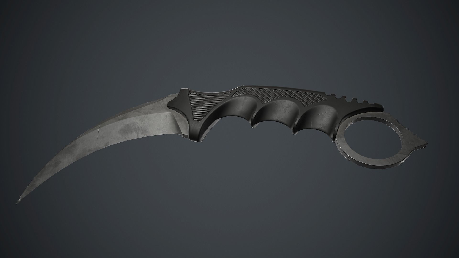 Karambit Knife PBR Game Ready Low-poly 3D model_5