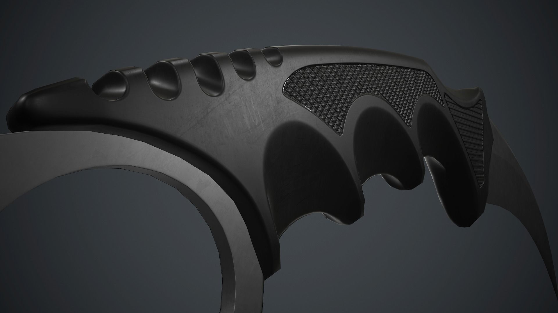 Karambit Knife PBR Game Ready Low-poly 3D model_15