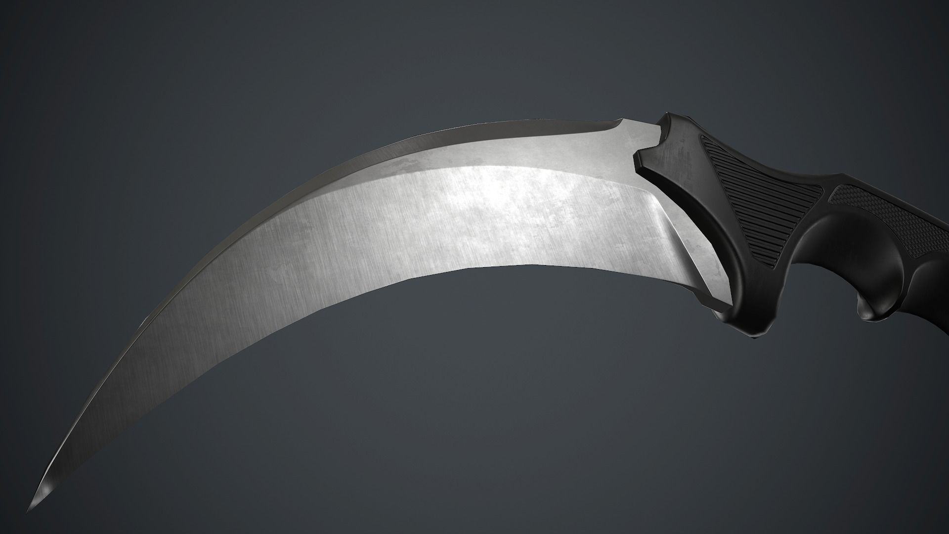 Karambit Knife PBR Game Ready Low-poly 3D model_13