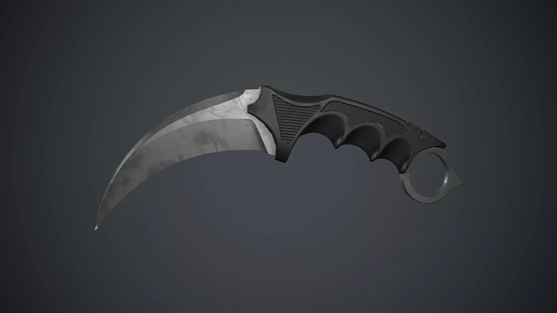 Karambit Knife PBR Game Ready Low-poly 3D model_0