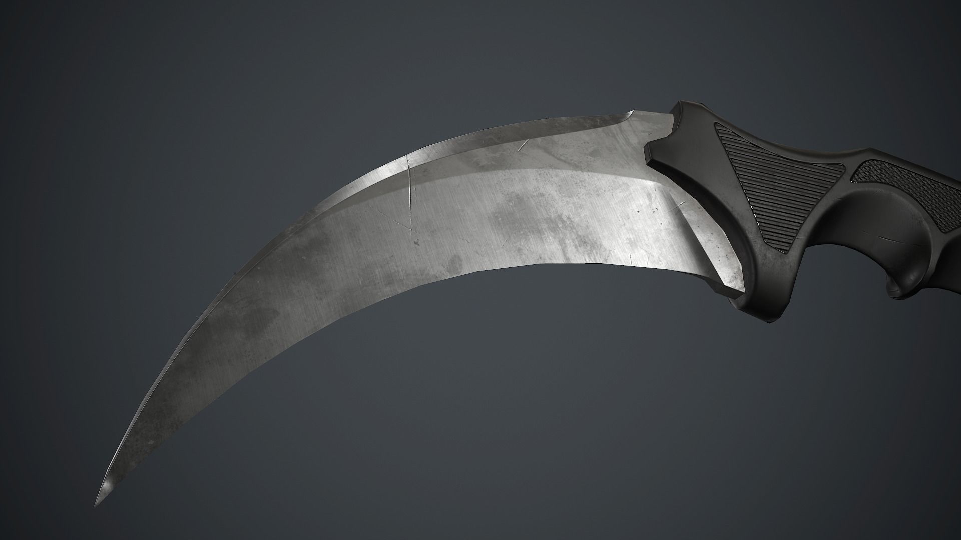 Karambit Knife PBR Game Ready Low-poly 3D model_3