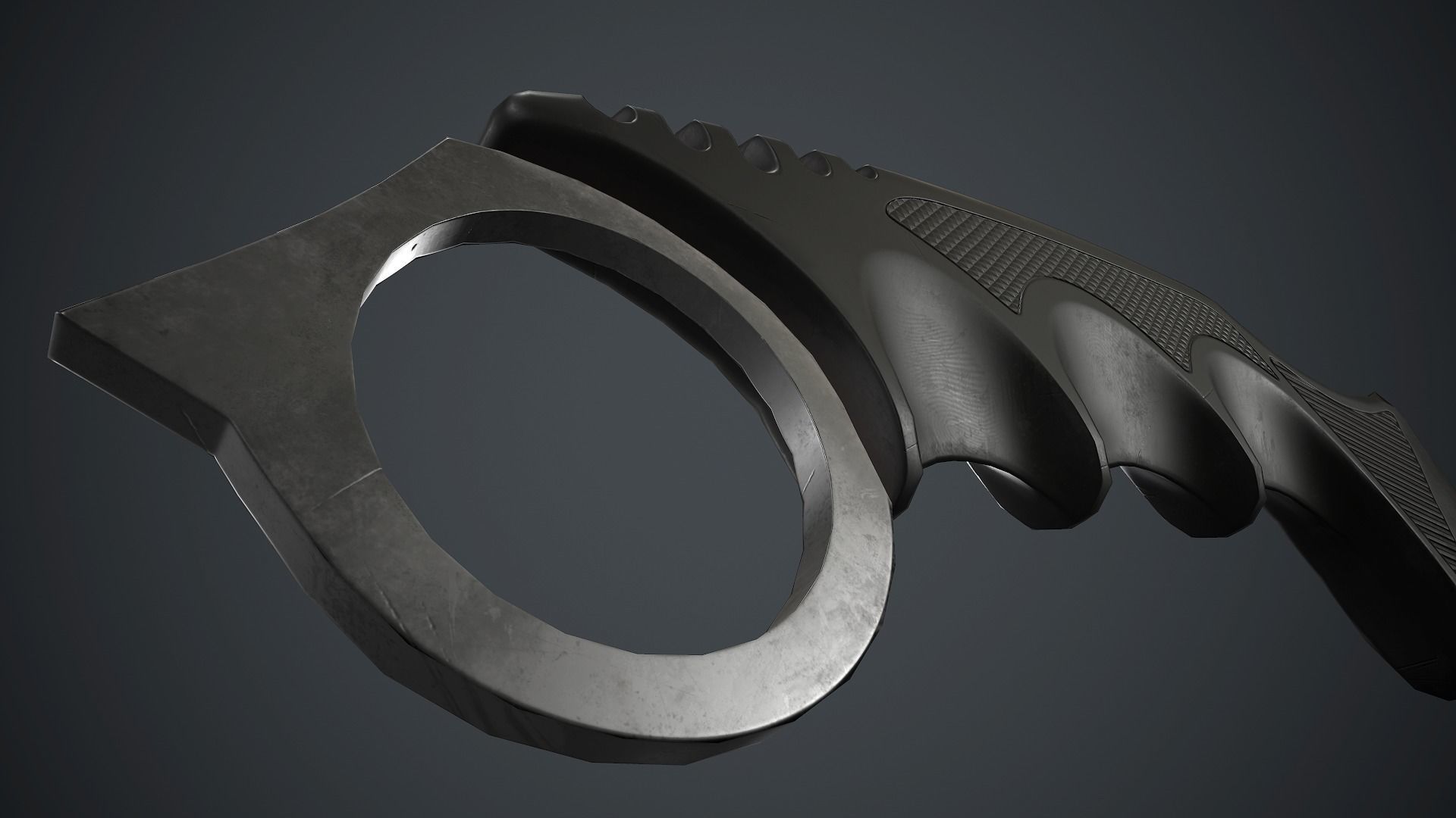 Karambit Knife PBR Game Ready Low-poly 3D model_11