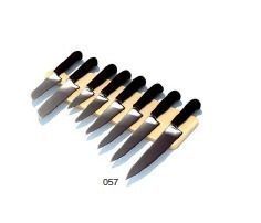 Bread Set on cutting board with knife 3D model_2