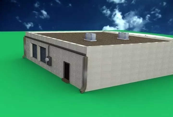 Empty Store Front Low-poly 3D model