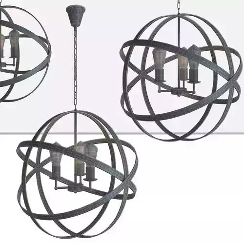 pendant iron farn flat 3D model