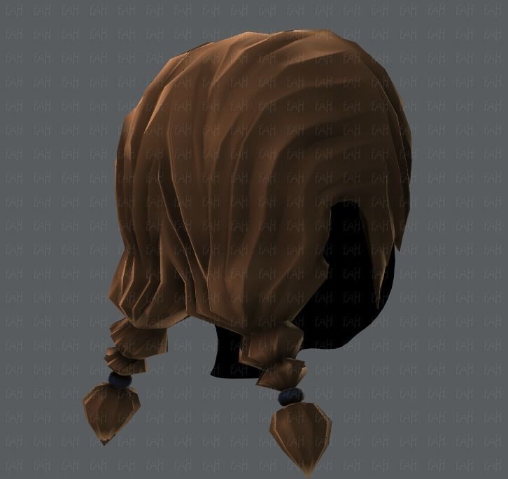 3D Hair style for girl V06 Low-poly 3D model_20