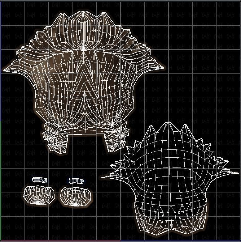 3D Hair style for girl V06 Low-poly 3D model_37