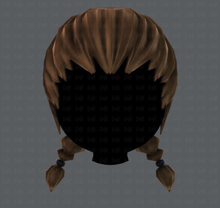 3D Hair style for girl V06 Low-poly 3D model_17