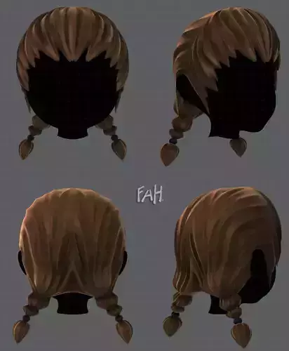 3D Hair style for girl V06
