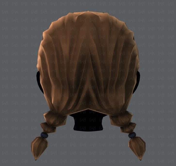 3D Hair style for girl V06 Low-poly 3D model_21