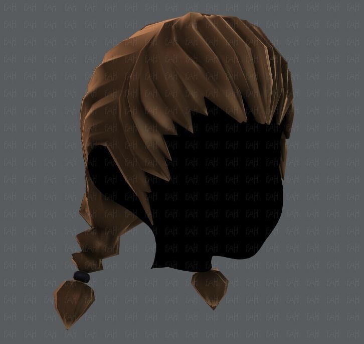 3D Hair style for girl V06 Low-poly 3D model_18