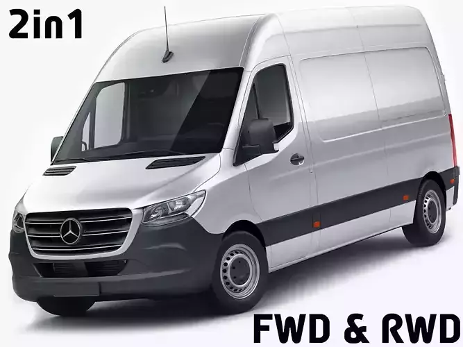 Mercedes Sprinter 2018 high roof 3D model