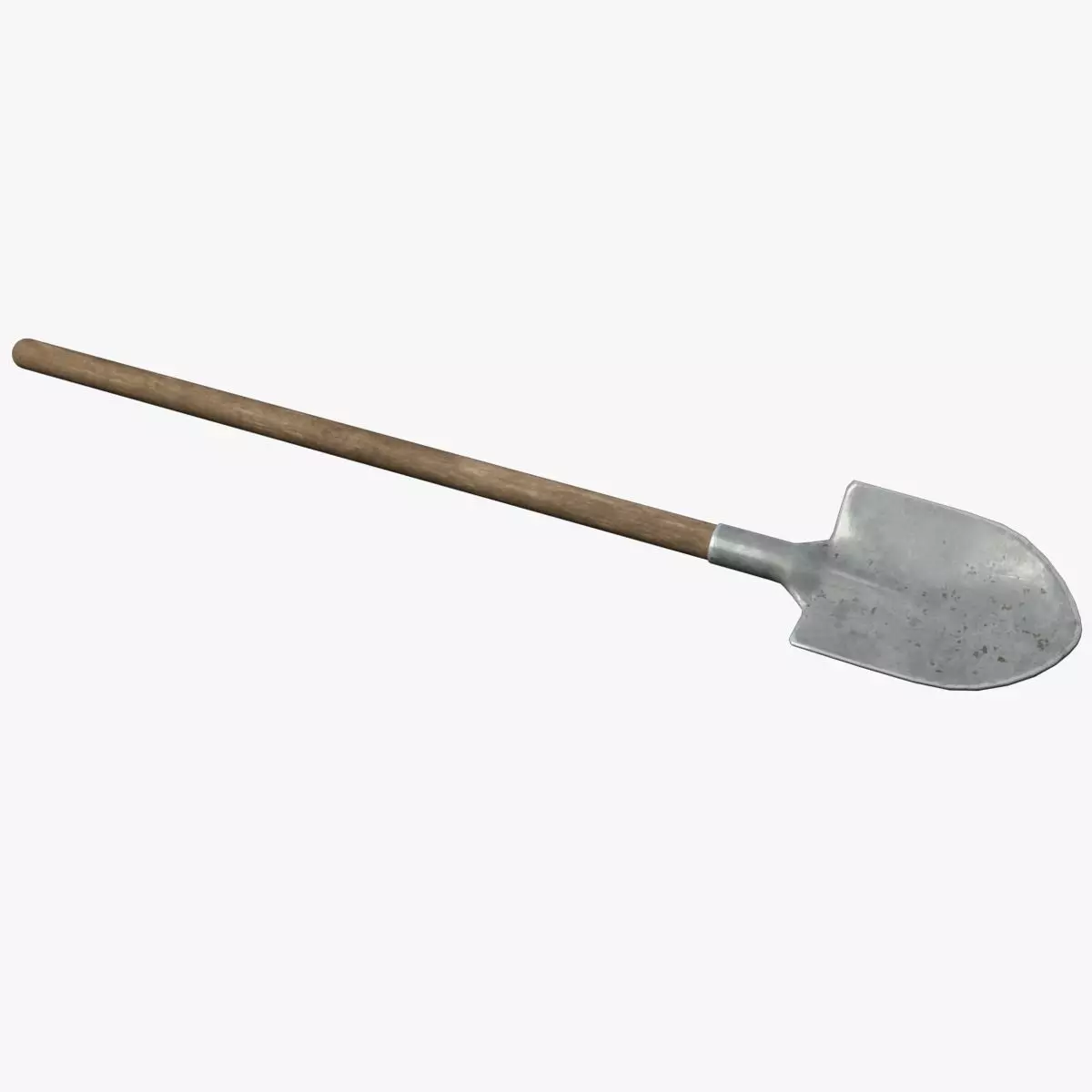 Shovel Low-poly 3D model_0