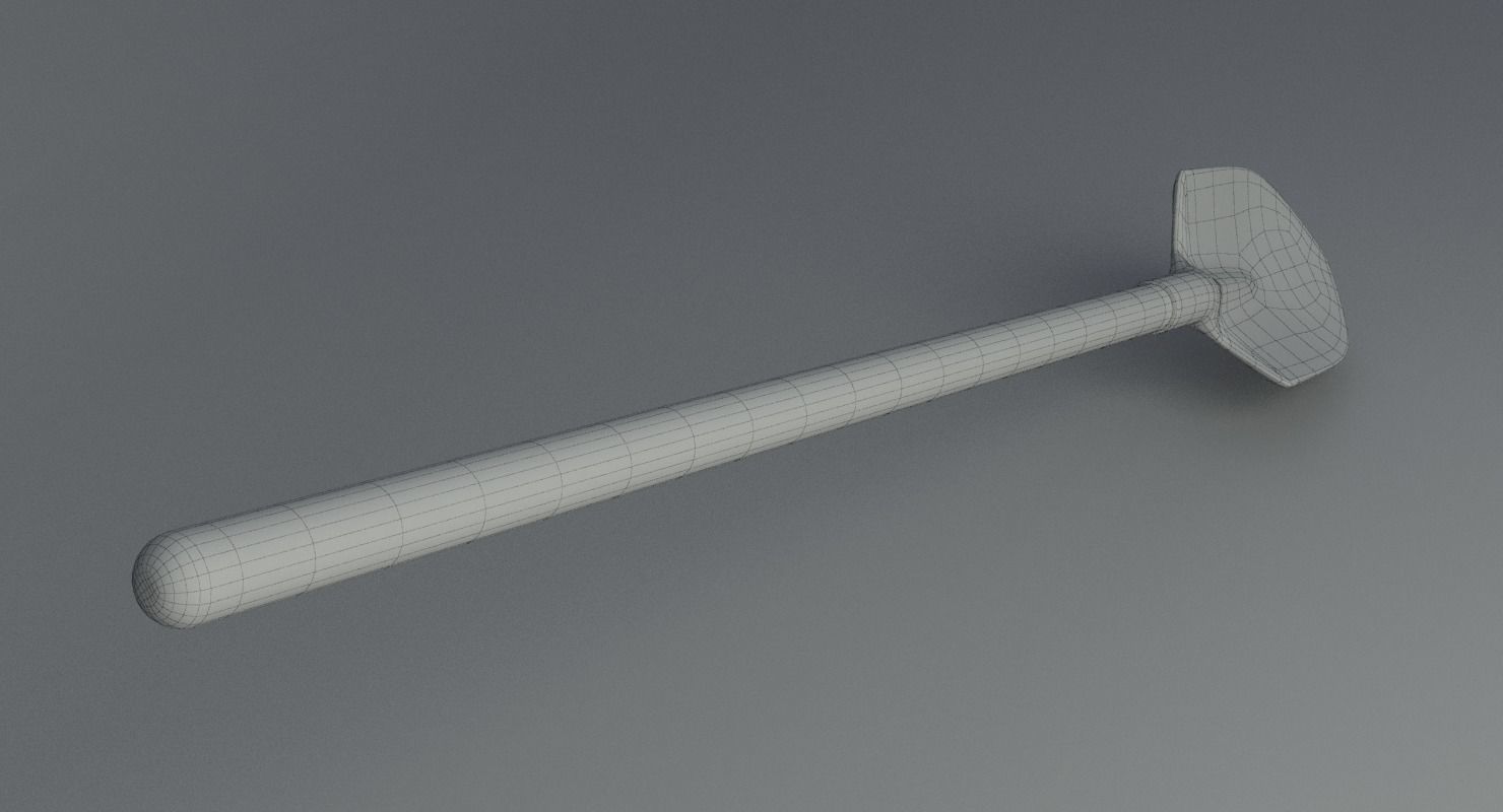 Shovel Low-poly 3D model_8