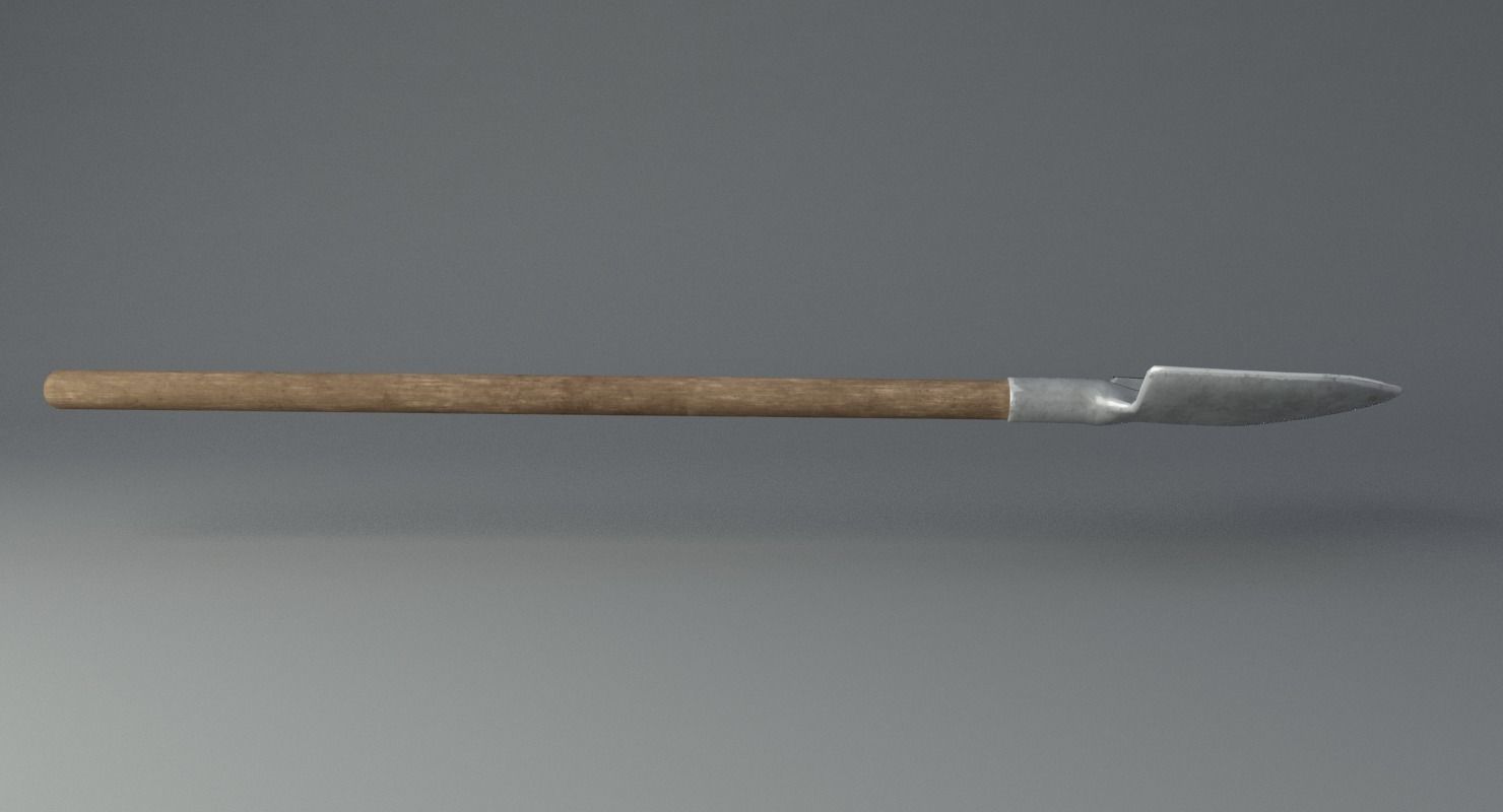 Shovel Low-poly 3D model_5