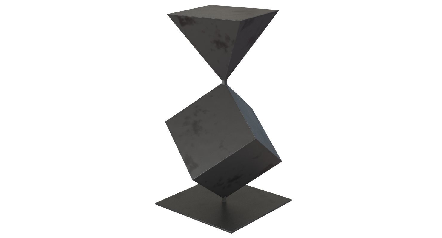 West Elm Metal Cubes Sculpture 3D model