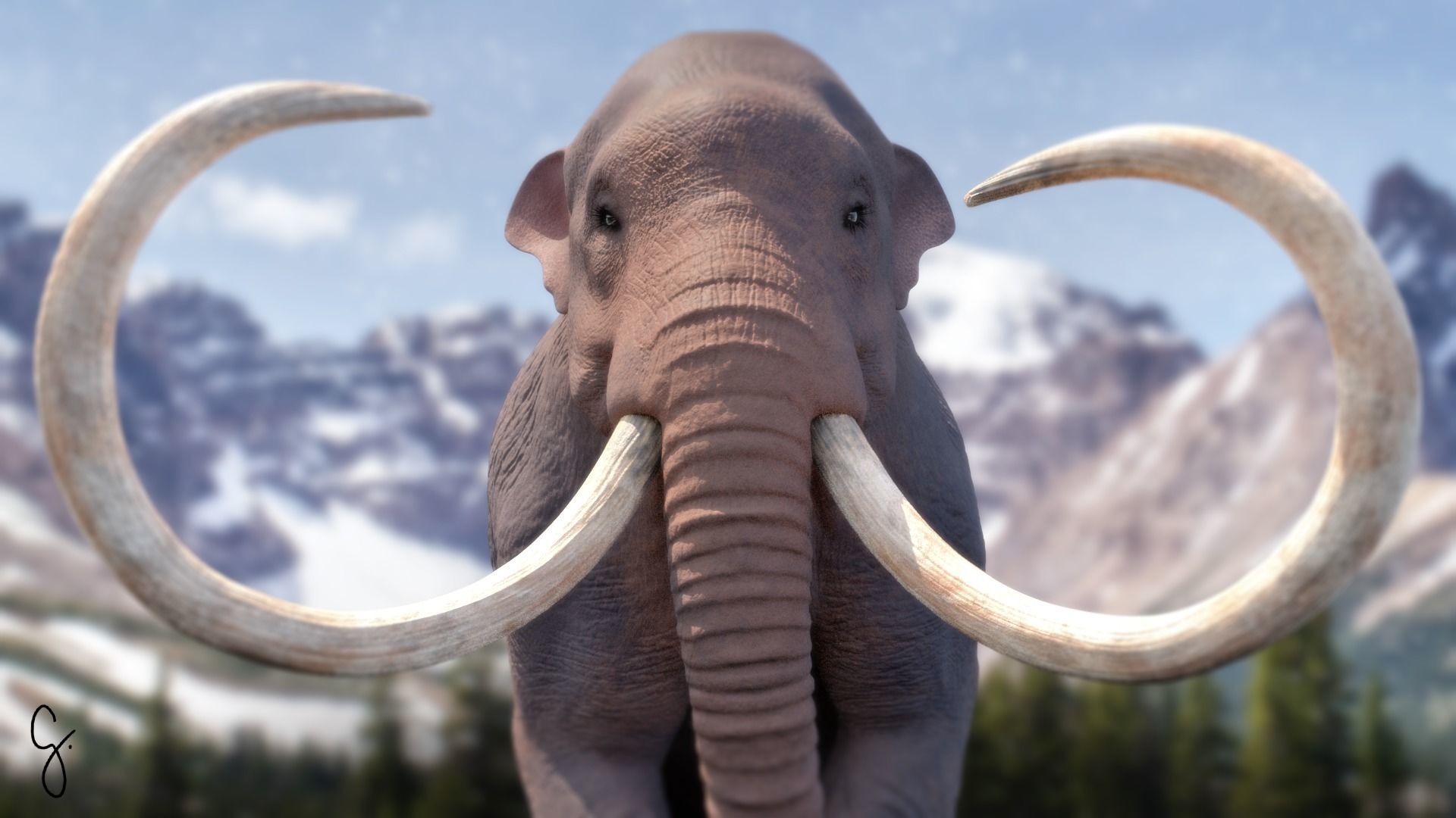 Columbian Mammoth - Mammuthus Columbi 3D model_10