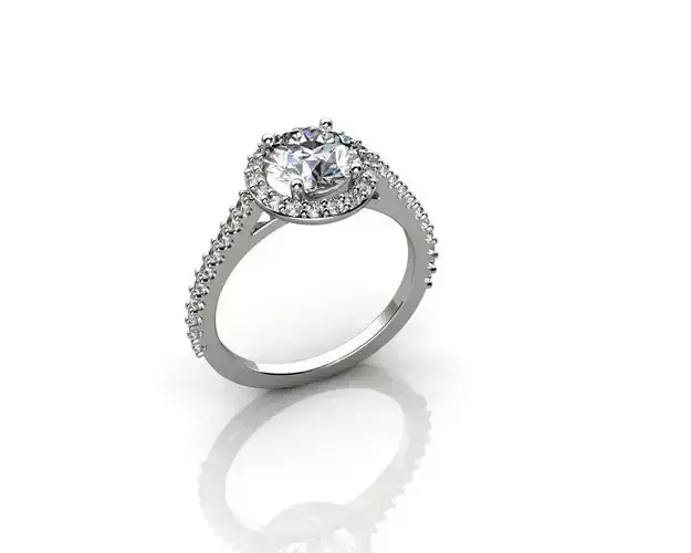 Soliter Diamond 18K White Gold Ring